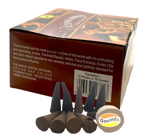 Govinda GVND-SREE-CONES-120-CINNAMON Sreevani Natural Masala Incense Cones And Holder Bundle thumb #2