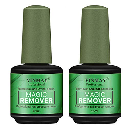2 Pcs Magic Nail Polish Remover, Professional Magic Soak Off Gel Polish Remover In 3-5 Minutes, Easily & Quickly, Don't Hurt Your Nails