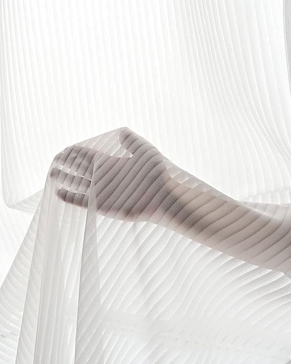 Cortinas semitransparentes para comedores luminosos y dormitorios extra largos con ojales 2