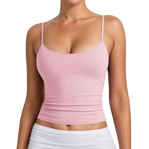 Générique Debardeur court femme sport yoga fitness, Débardeur bretelles fines Coupe ajustée caraco amincissant sexy d'été ajustée à col carré sans...