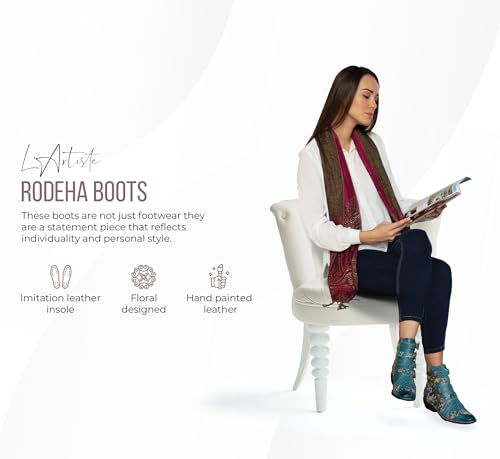 Spring Step L'Artiste Rodeha Booties for women - Women's Ankle Boots with Zipper Closure - Ladies Boots with Western Style Pointed Toe Silhouette3