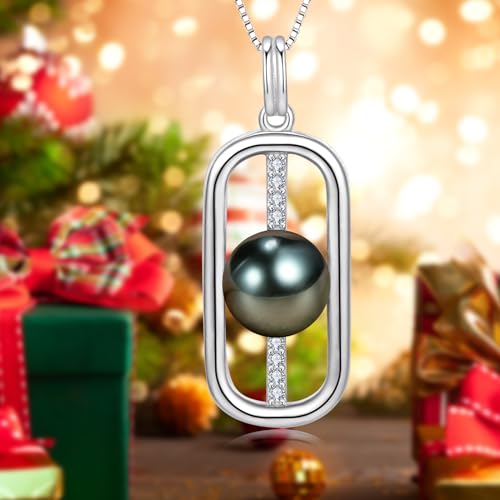 Gifts for Women Wife-Tahitian-Black-Pearl-Necklace-Gift for Wife Wedding Birthday Anniversary Jewelry-Mothers Day Gifts for Mom-Her Valentines Day Christmas Day Gifts - Image 4