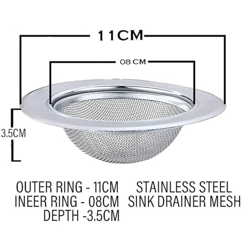 Image of Sink Corner Strainer - Triangle Drainer Basket & Shelf Organizer for Kitchen | Multi-Use Fruit, Vegetable, Soap, Sponge Holder | Rust-Resistant Sink Shelf Corner Rack (Sink Jali)