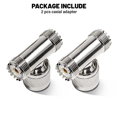 Conector coaxial Anina UHF macho a doble UHF hembra 2 unidades miniatura 7