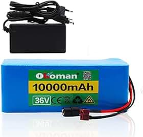 Bateria elétrica para bicicleta, 36v, 10ah, 21700 (5000mah), bateria de íon-lítio, 500w, bateria de alta potência, 42v, bicicleta elétrica