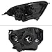 2PCS Headlight Assembly DOT Approved For 2018 2019 2020 2021 2022 2023 Ford Ecosport S SE SES Titanium Halogen Replacement Headlamps Passenger and Driver Side Chrome Housing Amber Reflector