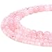 RUBYCA Natural Rose Quartz Gemstone Round Loose Bead Pink Crystal for Jewelry Making 1 Strand - 6mm
