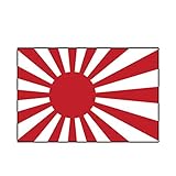 MAGNET Japan Rising Sun Flag E Japanese Rising Sun Naval Magnetic Vinyl Car Fridge Sticks to any Metal Surface 5'