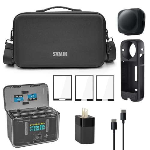SYMIK Insta360 X4 Accessory Kit with 30W PD Power Adapter