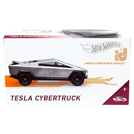 Hot Wheels id Tesla Cybertruck 1:64th Scale DieCast Vehicle Ages 8+ Silver Color