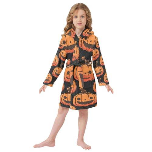 GuoChe Dark Pumpkin Pile Hooded Robes Robes For Kids2
