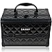 SHANY Chic Makeup Train Case Cosmetic Box Portable Makeup Case Cosmetics Beauty Organizer Jewelry storage with Locks, Multi trays Makeup Storage Box with Makeup Mirror - Twilight
