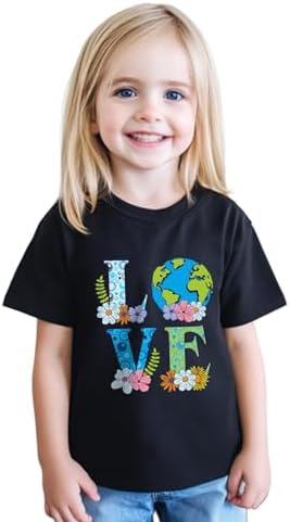 Toddler Boys Earth Shirt for Kids Girls Earth T-Shirts Tops Funny Graphic Tee Short Sleeve 2T-8Y
