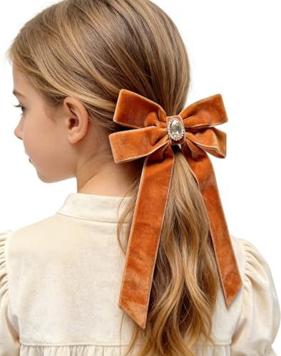 Pinzas de cabello de terciopelo para niñas, 2 piezas miniatura 2