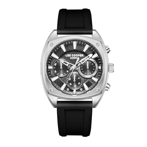 Lee Cooper Men’s Watch LC08237.361 Black Silicone Strap Multi Function