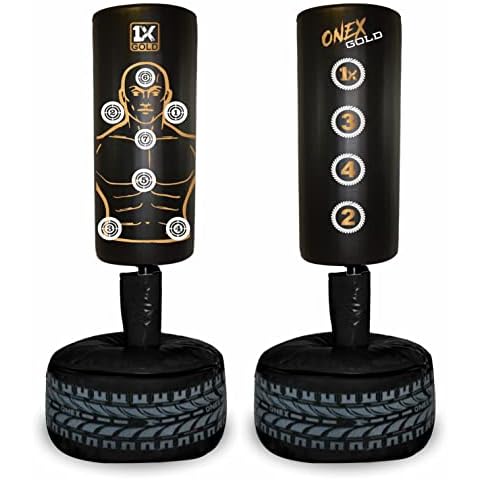Free Standing Boxing Punch Bag, Heavy Duty Punching Bag Stand with Suction Cup Base (Black M) Cover
