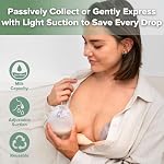 haakaa Halo Silicone Breast Milk Collector - Wearable Manual Breast Pump for Breastfeeding, Hands Free Reusable Breast Milk Shells with Cleaning Brush - 3oz/90ml, 1 Count