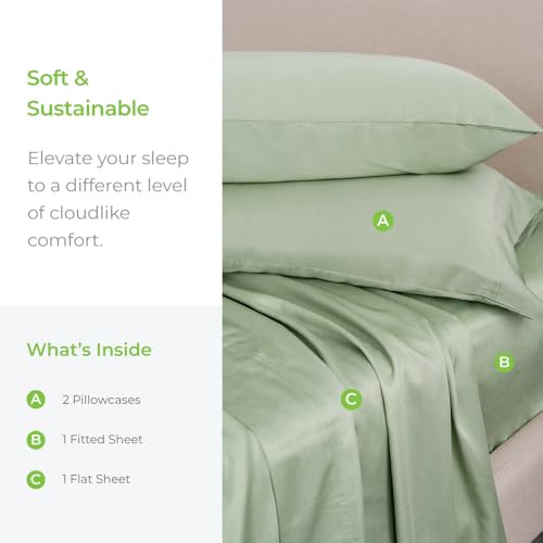 Cariloha Queen Sheet Set Sage thumbnail 2