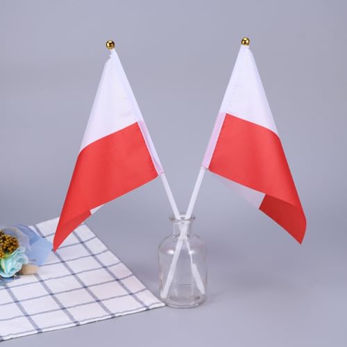 Drapeau Pologne portable léger en lot de 50 pour décoration