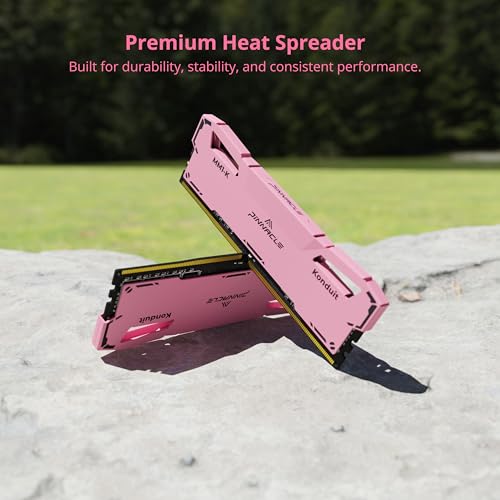Image of Timetec Pinnacle Konduit 16GB DDR4 3200MHz PC4-25600 CL16-18-18-38 XMP2.0 Overclocking 1.35V Dual Rank Compatible for AMD and Intel Desktop Gaming PC Memory Module - Pink