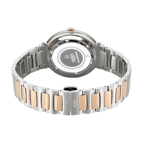 Image of Xylys Quartz Analog with Date Silver Dial Two Toned Stainless Steel Strap Watch for Men - 40067KM01E