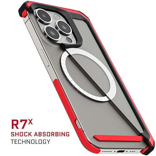 Coque aluminium iPhone 15 Pro rouge protection robuste haut de gamme