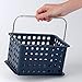 mDesign Stackable Plastic Storage Basket Bin with Handle for Organizing Hand Soaps, Body Wash, Shampoos, Lotion, Conditioners, Hand Towels, Hair Accessories, Body Spray, Mouthwash - Small - Navy Blue
