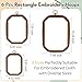 BrightRow 6 Pcs Large Embroidery Hoop Set Decorative Imitated Wood Display Frame Cross Stitch Hoop Ring for Art Craft DIY Sewing and Hanging Ornaments Decor(Rectangular,15+20+26 cm)