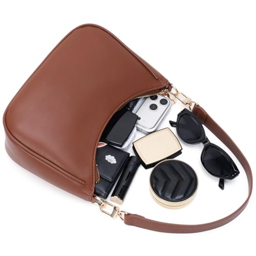 Image of CYHTWSDJ Shoulder Bags for Women, Cute Hobo Tote Handbag Mini Clutch Purse with Zipper Closure