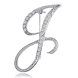 Rosette Hair Letter Brooch A-Z 26 Personalized Design Letters Initial Pins Clear Crystal Rhinestone...