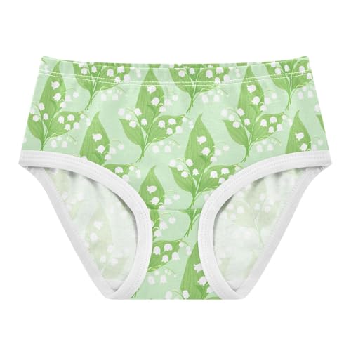 Joisal Cotton Toddler Underwear Floral May Bells Green Cute Panties Girl Florals Briefs Undies Kids 2t