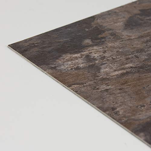 FloorPops FP3330 Brownstone Peel & Stick Peel and Stick Floor Tiles, Brown 12 inch x 12 inch