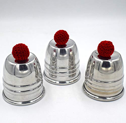 Brilliantmagic Magic Cups And Balls-Professional Performance Grade Polished Aluminum Cups And Knitted Balls Included #TOP2