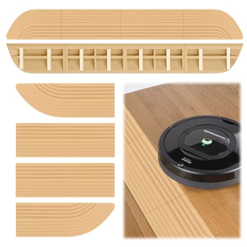 Türschwellenrampe Saugroboter, Saugroboter Erhöhung für alle Staubsaugroboter, Rampe für Saugroboter und Rollstuhl, Saugroboter Türschwellen Rampe, Flexibel anpassbar, Antirutsch (Gelb)