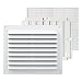 La Ventilazione BDR1714B - Rejilla de ventilación de plástico rectangular, color blanco,...