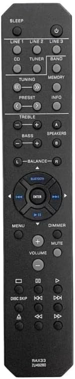 Replacement Remote Control Work for TV/Audio/Projector RAX33 ZU49260 for Yamaha Audio Video Receiver for R-S202 R-S202BL