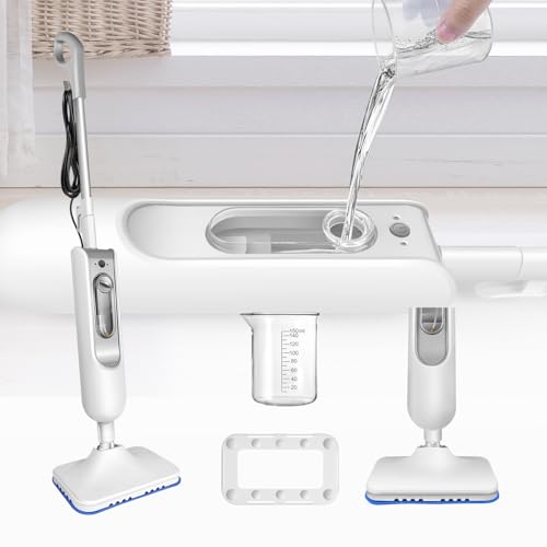 Steam Mop Tile Floor Cleaner for Floor Cleaning,Electric Mop Floor Mop Wet Dry Dust Flat Cleaning Mop with 2 Washable Mop Pads&400 ML Tank,Floor Steamer Dual Speed Steam Mop for Hard Floor Cleaner