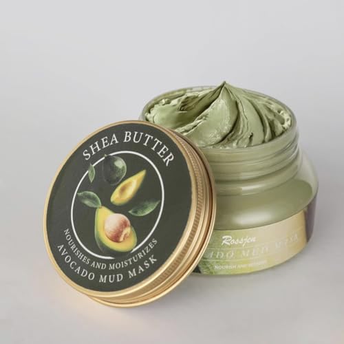 Premium Avocado & Shea Butter Mud Mask - Deep Cleansing & Hydrating Face Mask | Detoxifying, Anti-Aging, Pore Minimizing, & Moisturizing | Natural Skin Care for All Skin Types.