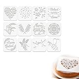Zolara 12 Pièces Pochoir Pour Gâteau, Pochoir pour Pain, Ensemble de Pochoirs de Cuisson 1...