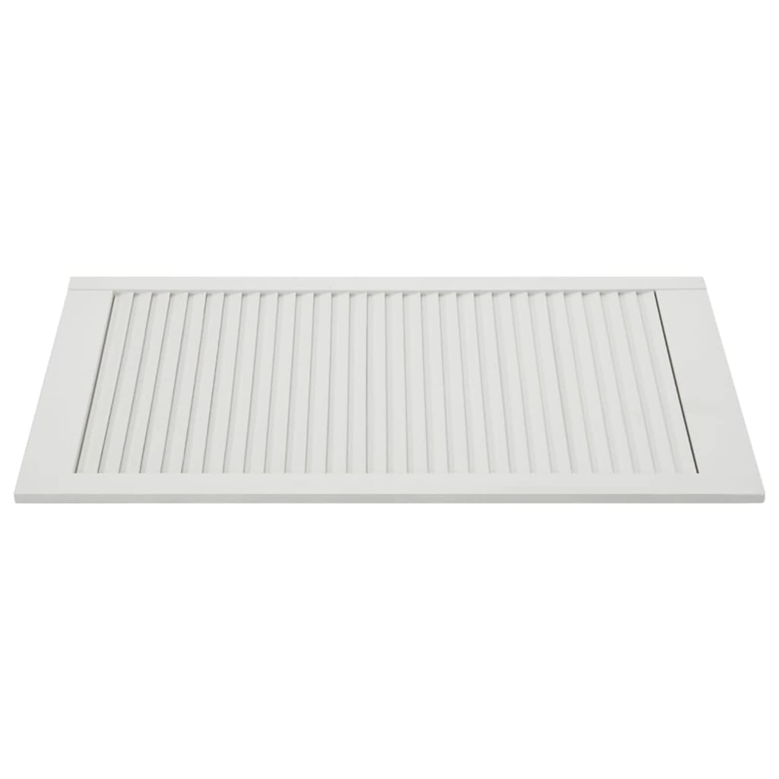 Puertas de armario de madera con lamas, diseño ventilado en pino macizo blanco 99,3 x 39,4 cm para muebles de cocina, baño y estanterías