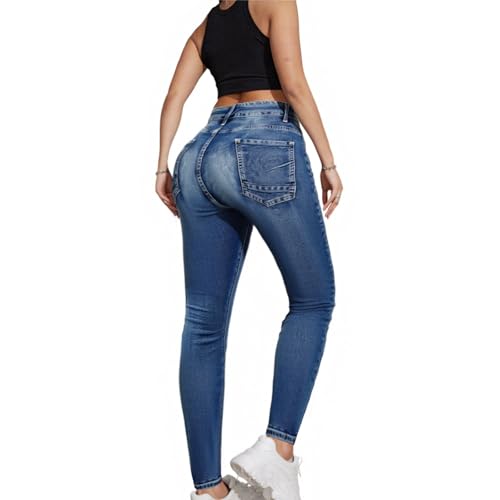 Plus Size Jeans for Women Stretchy Curvy Skinny High Waisted Ankle Pants, Stretch Denim with Curvy Fit2