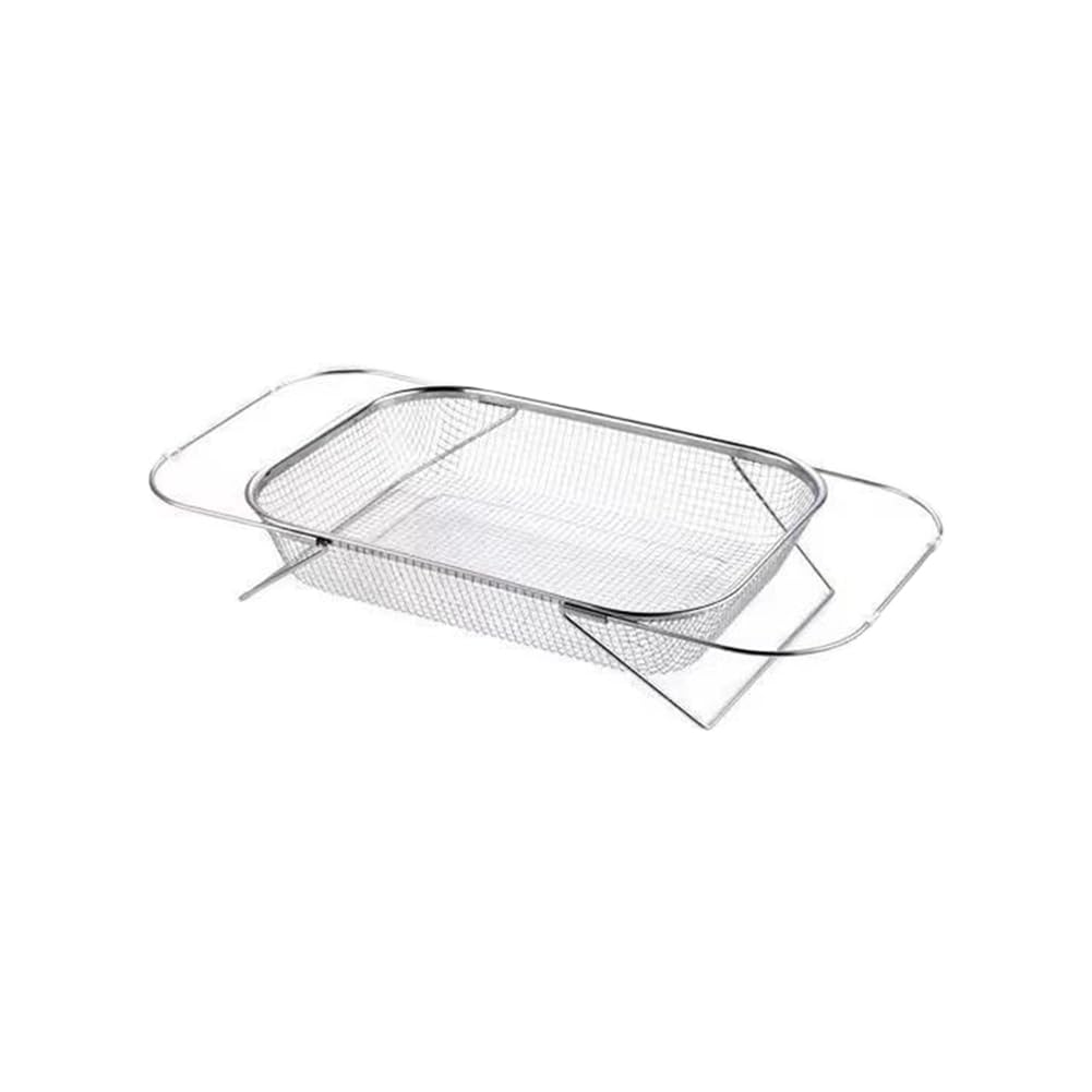 CTRLZS Stainless Steel Retractable Drain Basket Grip Handles Oval Colander Sink Vegetables Draining Rack Home Storage Basket M