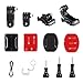 Grab Bag of Mounts for GoPro, Including Quick Release Buckle Mount, J-Hook Buckle Mount, 3-Way Pivot Arms, Flat and Curved Adhesive Mounts, Thumbscrews and Rubber Locking Plug with Tether by HSU