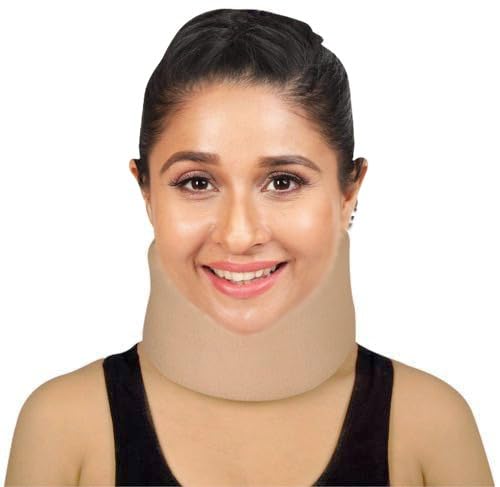 JSB BS06 Soft Cervical Collar Adjustable Neck Brace Support Belt For Pain Relief (Large)