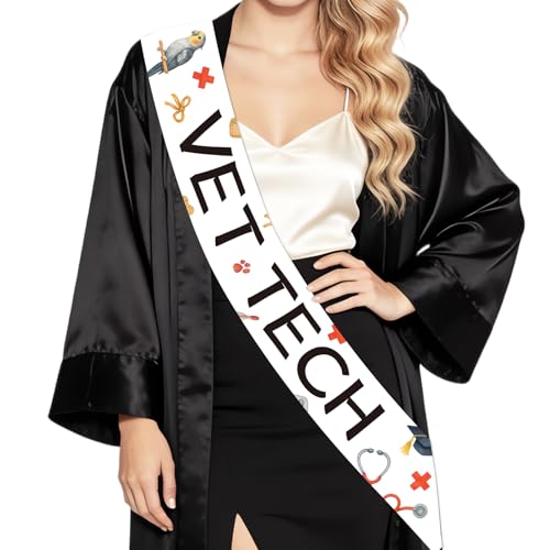 Tarndom Veterinarian Graduation Decorations Sash Congrats Vet Graduation Party Favor for Future Vet Class of 2026 Medical School Congratulation Grad Party Supplies Favors