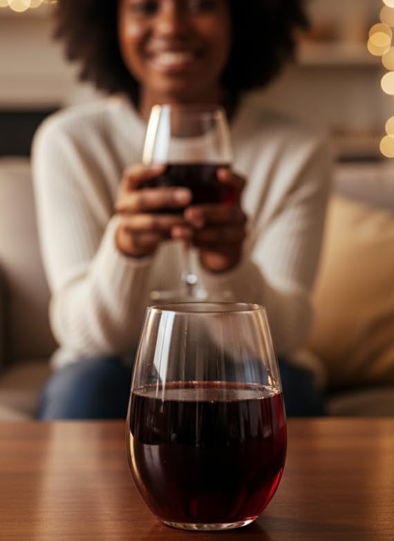 Miniatura 5 de Votado Mejor Copa Sin Tallo 2017 por el New York Times, Elegantes, Delgadas, Copas de Vino Sin Tallo de Cristal 100% Libre de Plomo Fabricadas en