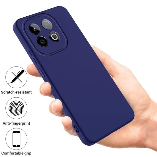 Image of Back Cover for iQOO Neo 10 5G | Full Camera Protection | Premium Liquid Silicon Case | Flexible Bumper Case for iQOO Neo 10 5G (Dark Blue)