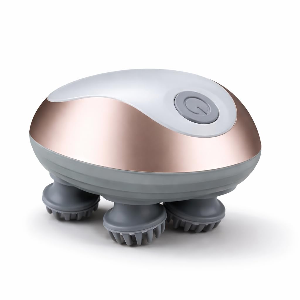 Masajeador Capilar Eléctrico AELLA® – Estimula el Cuero Cabelludo, Reduce la Tensión y Mejora la Circulación – Masaje Profundo 360º, Uso en Seco o Mojado, Relajación y Cuidado Capilar