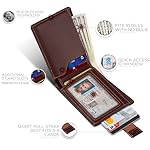 SERMAN BRANDS RFID Blocking Slim Bifold Genuine Leather Thin Minimalist Front Pocket Wallets for Men Billfold Wallet Men Gift - Image 3