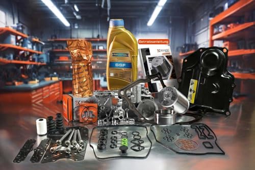 KITRONIC Pressure accumulator repair kit DQ200 for DSG, 7-speed mechatronics dry clutch transmission 0AM compatible with VW, seal set, oil pan, storage housing, Ravenol oil, screws, YMZ111
